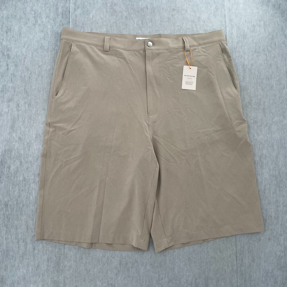 Peter Millar Shorts Adult 40 Tan Long Crown Sport Performance Short Mens NEW